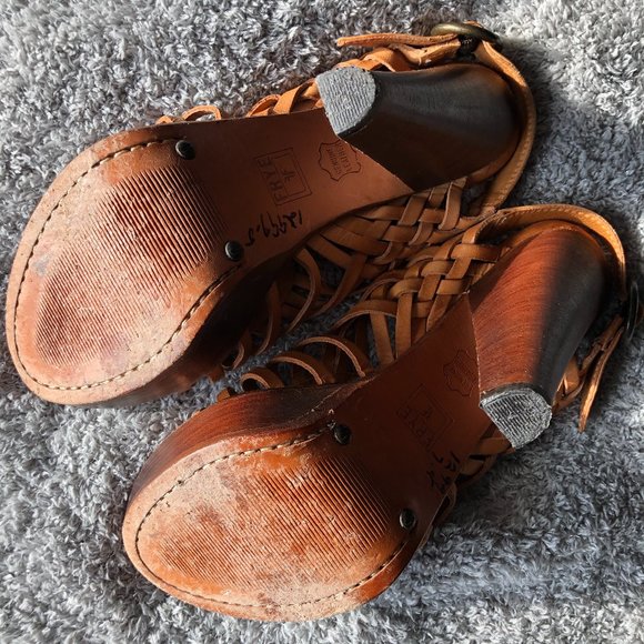 Frye Joy Huarache Slingback Leather Heels - Picture 8 of 8